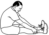 Hamstring stretch exercise